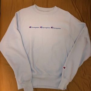 Champion reverse weave baby blue sweatshirt